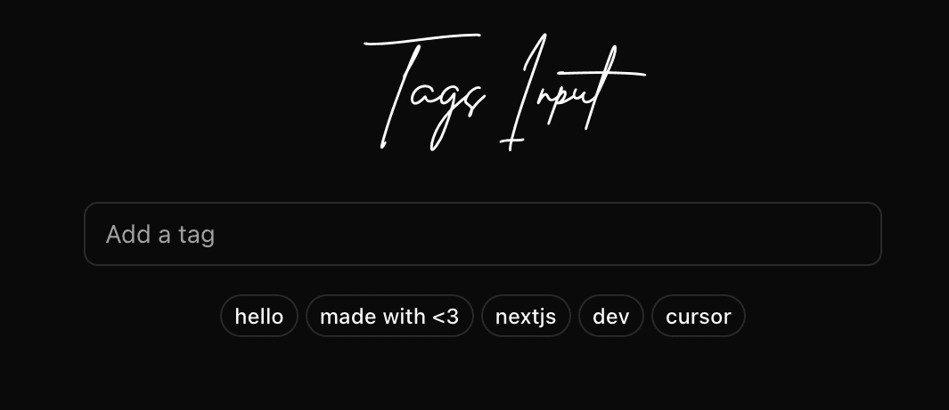 Tags Input